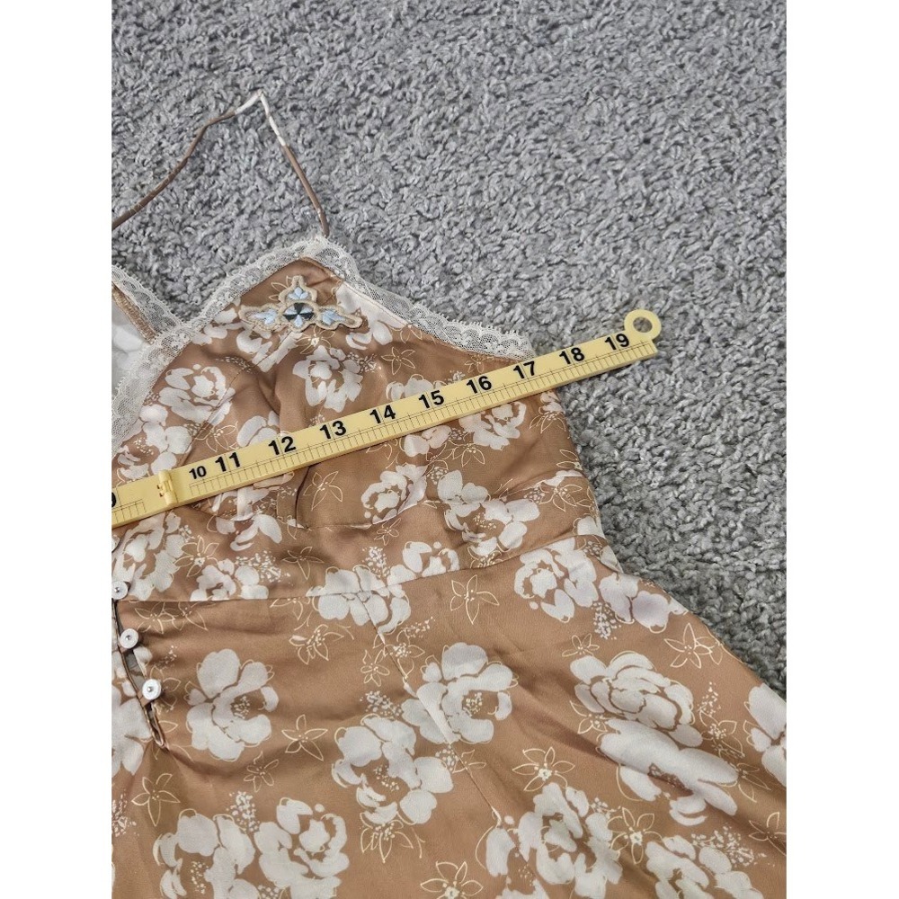 Intimately Free People Night Special Cami Floral Lace Trim Women Small Tan - Picture 5 of 8